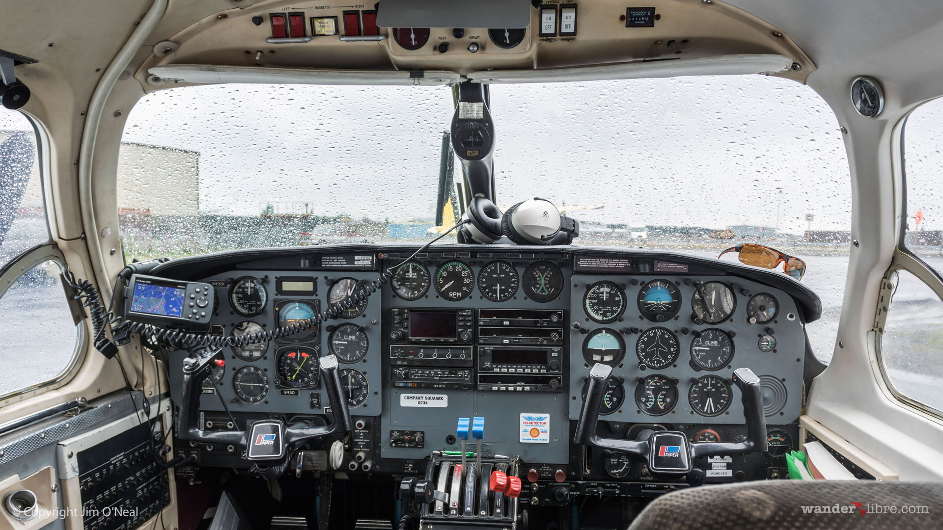 Cockpit on a Bush Plane in Alaska