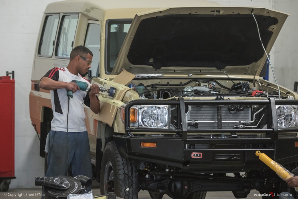 Drilling Holes for the Safari Snorkel, Toyota Landcruiser 78 Series Troop Carrier