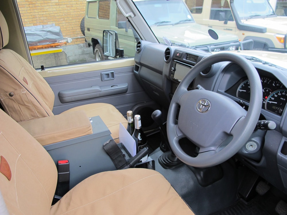 A new Land Cruiser Troopy camper conversion at R&D Offroad in Cape Town, South Africa