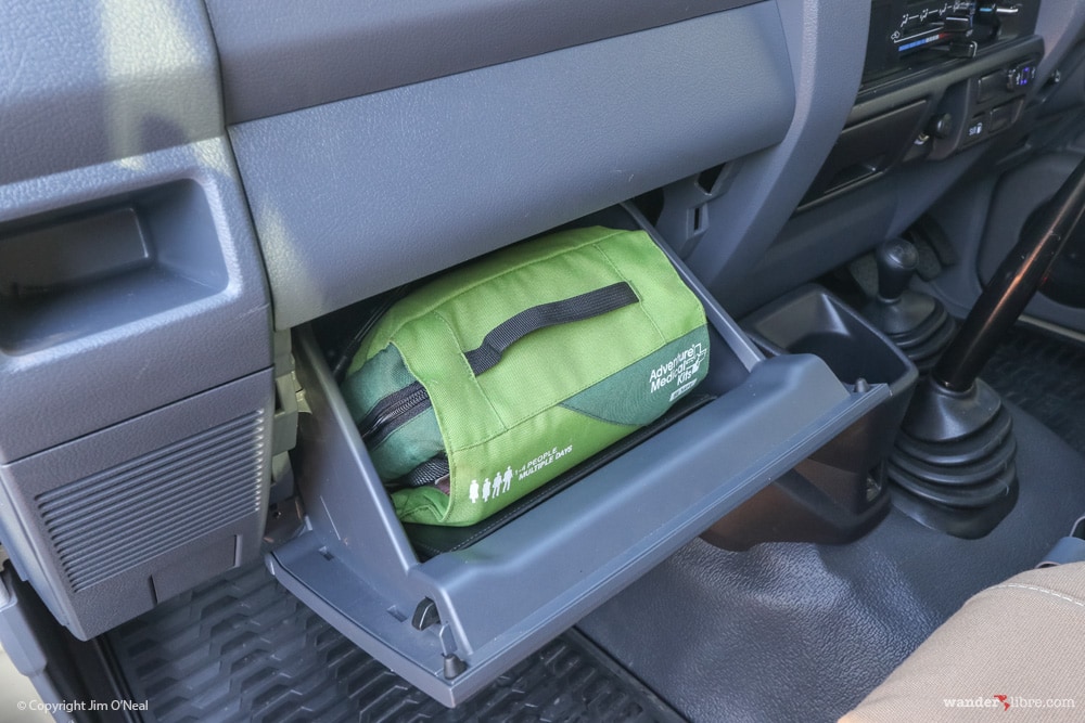 First Aid Kit Stowed in Glove Compartment