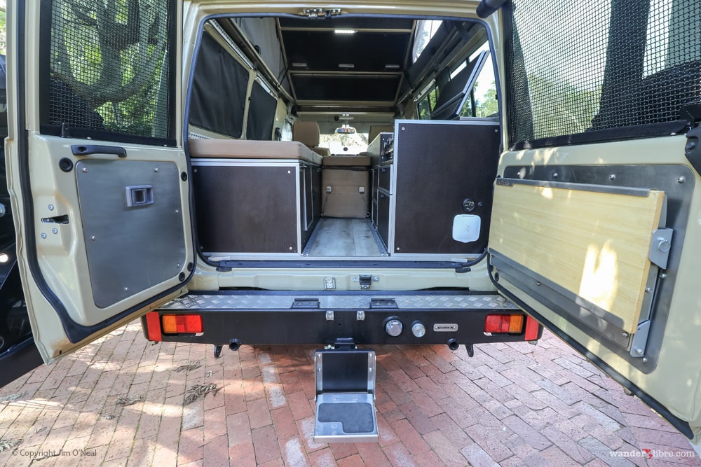 Gobi-X Rear Step & Outback Adventures Stainless Steel Drop-down Table