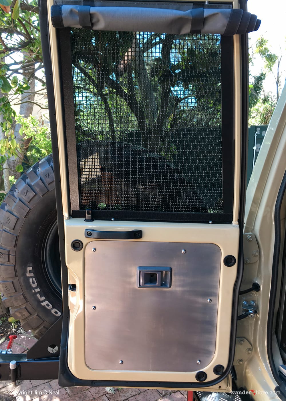 Troopy Cargo Door With SS Door Insert, SS Window Security Screen & Privacy Curtain