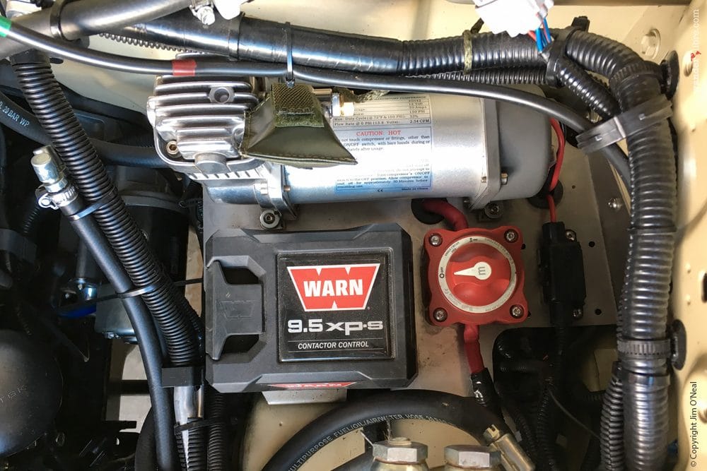 Winch Controller & Air Compressor (Location: Under Hood)