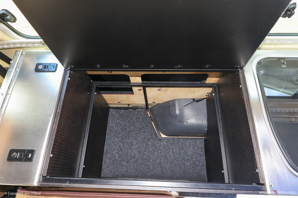 2 Level Storage Compartment w/ Access to In-Wall Storage