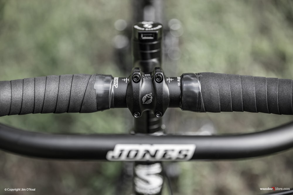 Jones Loop H-Bar bikepacking handlebar with Salsa Stem on Surly ECR