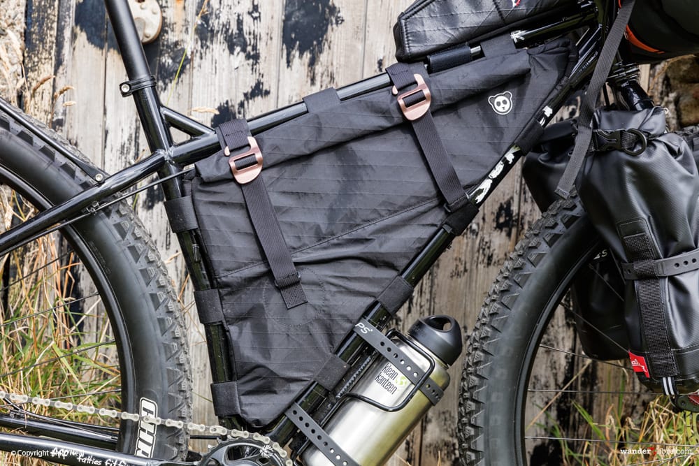 A Custom Rogue Panda Roll-Top Frame Bag on the Surly ECR 29+ (size Medium)