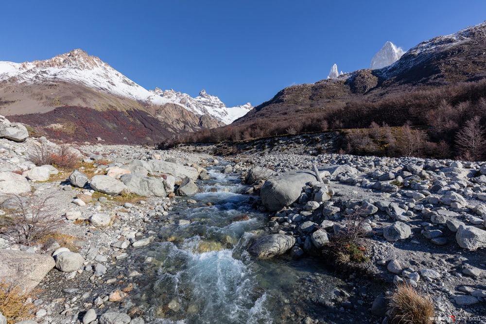 River on Laguna de Los Tres trail