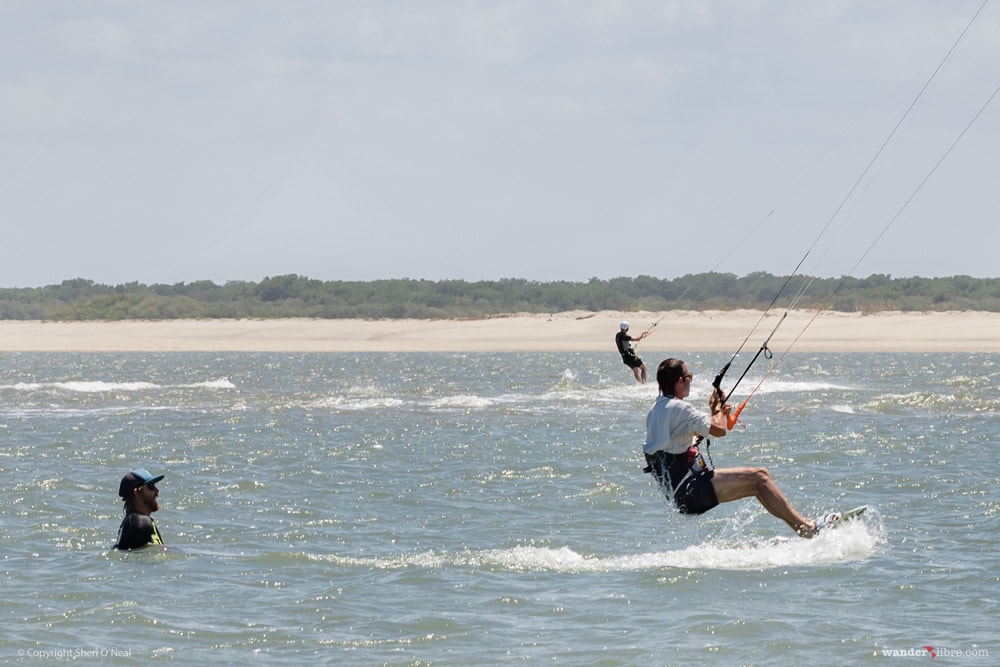 Jim kitesurfing in Brazil