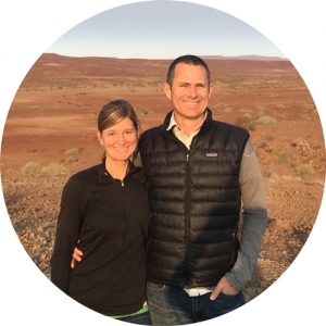 Jim and Sheri O'Neal traveling in Namibia