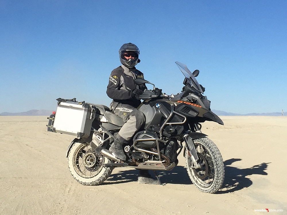 Exploring The Playa in Nevada, United States on a BMW R1200GS Adventure.