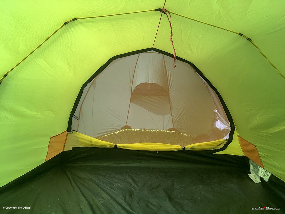 Looking into Small Vestibule from Inside Keron 3GT Tent
